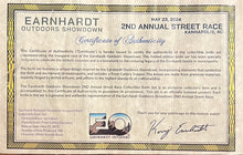 Commemorative 2nd Annual Earnhardt Outdoors Showdown Knife crafted from White Smooth Bone and designed by Kerry Earnhardt