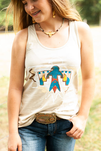 Rural Heart by Rene' Earnhardt- Thunderbird Tri-Blend Flowy Tank
