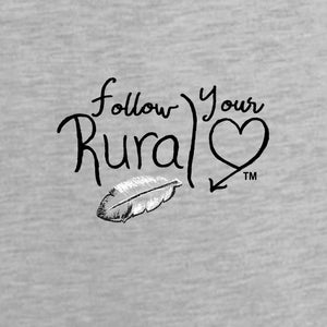 Rural Heart by Rene' Earnhardt - Cow town Ladies 3/4 Raglan T-Shirt