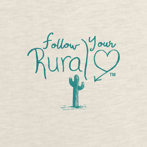 Rural Heart by Rene' Earnhardt - Desert Dreaming Ladies cactus 3/4 Raglan T-Shirt