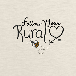Rural Heart by Rene' Earnhardt - "Hey Marshall" Ladies 3/4 Raglan Tri-Blend cow T-Shirt