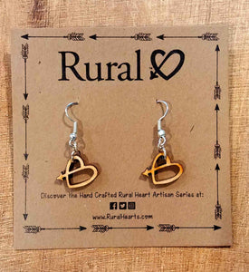 Rural Heart Charm Earrings