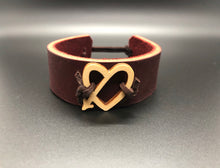 Latigo Leather Rural Heart Logo Bracelet