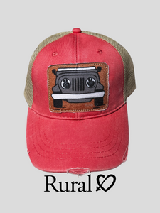 Rural Heart®️ by René Earnhardt “Give me 2” ball cap featuring original art in four pretty colors