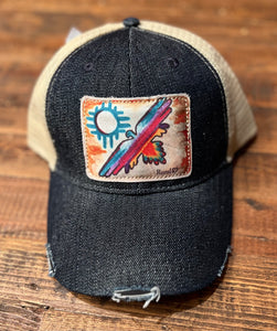 Rural Heart by Rene Earnhardt “Sunbird” ball cap in denim or teal color with Velcro closure.