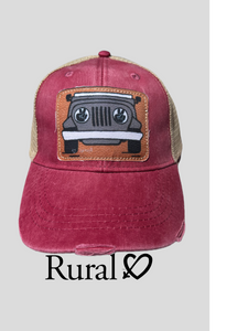 Rural Heart®️ by René Earnhardt “Give me 2” ball cap featuring original art in four pretty colors