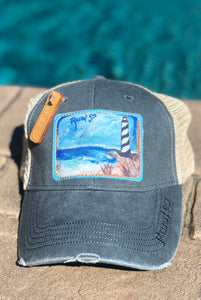 Rural Heart by Rene Earnhardt - Light House Hat with mesh back and velcro closure in color